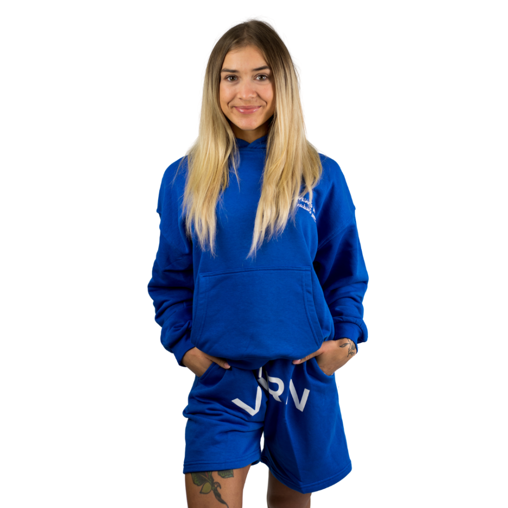 SET Boxy Hoodie + Shorts (BLUE) - WOMAN